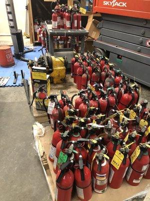 Beware of recalled extinguishers! All these will be sent back to the manufacturer and replaced.