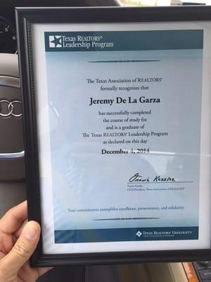 Graduated from the first Texas Realtor Leadership Program in CC. Proud to be only 1 of 14 Realtors in CC with this designation!