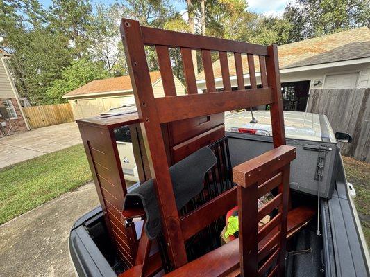 Moving bunk bed to storage