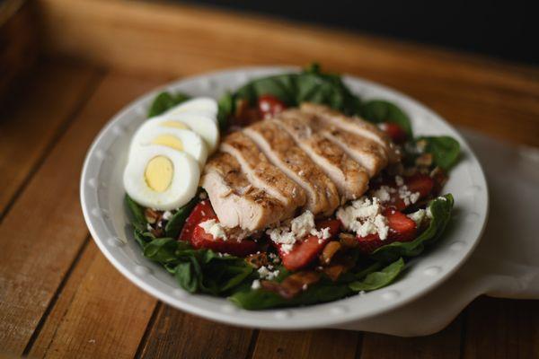 Grilled Chicken Spinach Salad