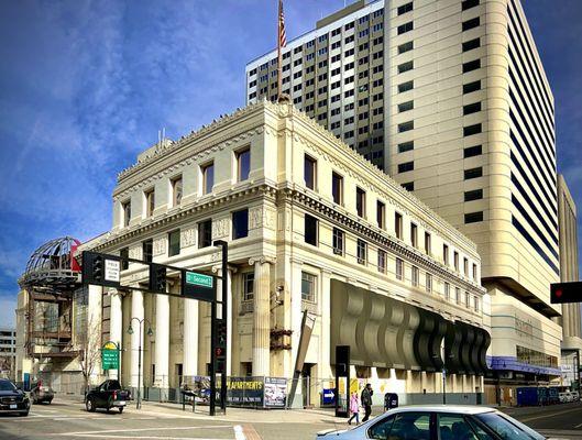 Former First National Bank building in foreground that was a Planet Hollywood location... Now Reno City Center complex.