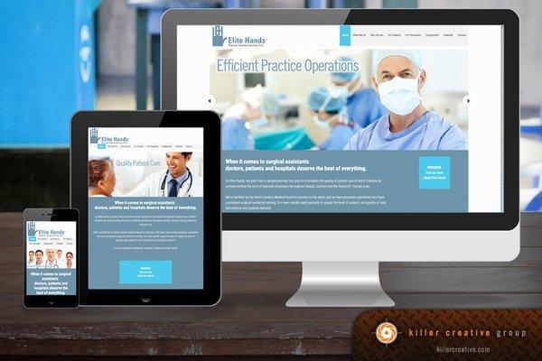 responsive website design for medical company