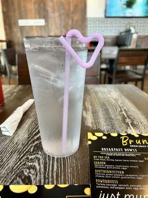 My water with cute straw