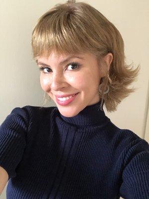 Flipped bob haircut