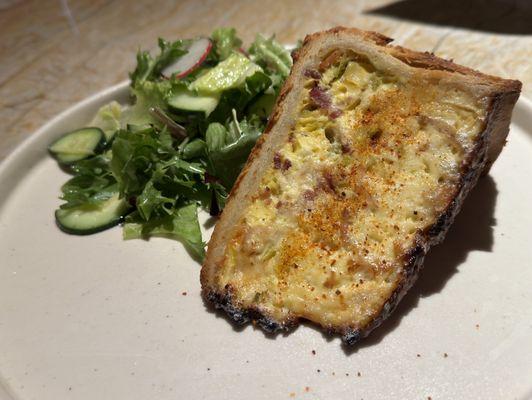 Quiche with salad