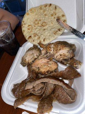 Chicken and gyros plate