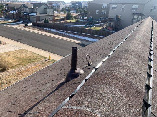 Baffled ridge vent works much better then the rolled ridge vent without baffles.  We only instal the best products on our new roofs.