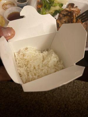 How does one finish a meal with minimum amount of rice. SMH