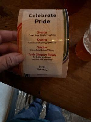 Pride drinks! Nice touch! Luz it!!