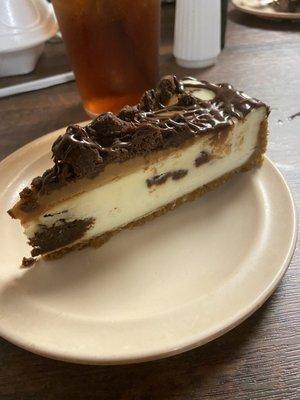 Caramel brownie cheesecake. INCREDIBLE.