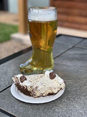 Boot of Lager and Rolo Cheesecake