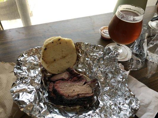 Brisket sandwich, made myself stop to take a picture - managed not to drool on the picture