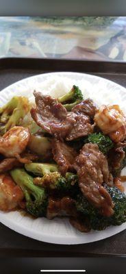 Beef & Shrimp with broccoli