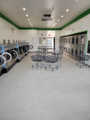 All of our washers and dryers are brand new, state-of-the-art commercial machines.