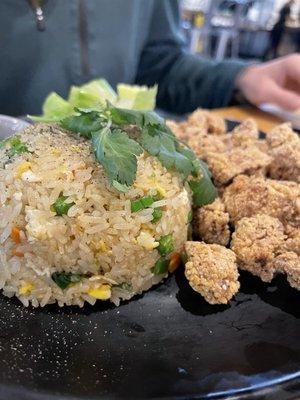 Popcorn Chicken and fried Rice