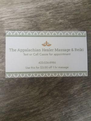 The Appalachian Healer Massage and Reiki