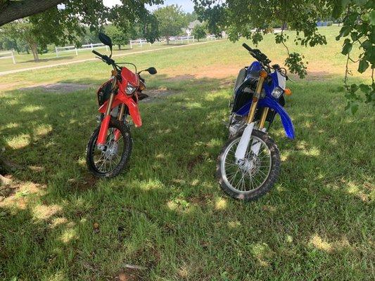 My new CRF on the left