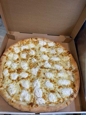 White pizza ...Ricotta cheese mozzarella Parmesan cheese