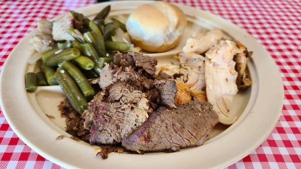 Brisket and chicken