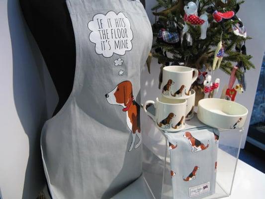 Sweet William Designs, U.K.  We are only stockists in the US with this unique dog themed mugs, aprons, tea towels, ornaments, etc.