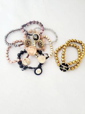 Designer authentic vintage button bracelets