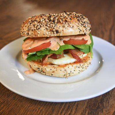 Everything bagel sandwich