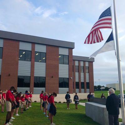 Sixth Grade Honor Guard honoring those fallen on 9/11.