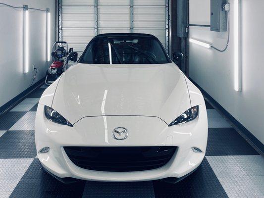 This beautiful 2020 Miata was brought in to our shop to have Xpel Hood, Fender, Bumper & mirrors protection. Another happy customer!