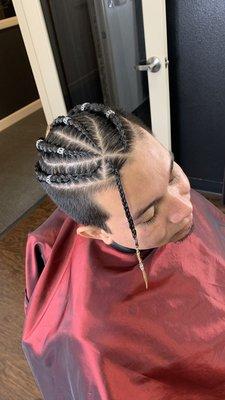 Braids with jewelry pieces