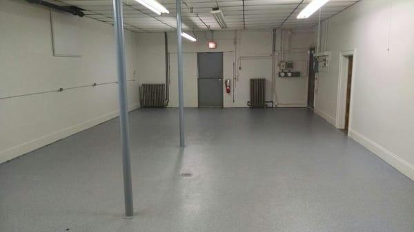 Epoxy floor,  after