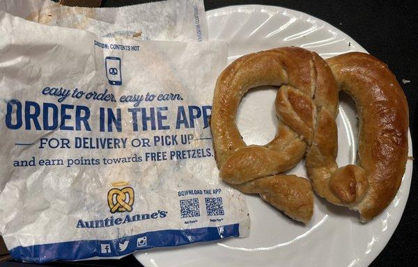 Yummy pretzels are big enough to share.