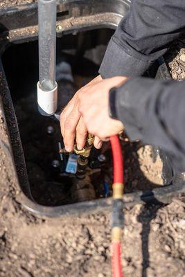 Home backflow testing.