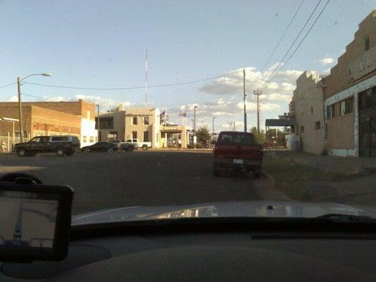 Looking South, Gay 90's on the right, border crossing in the center.