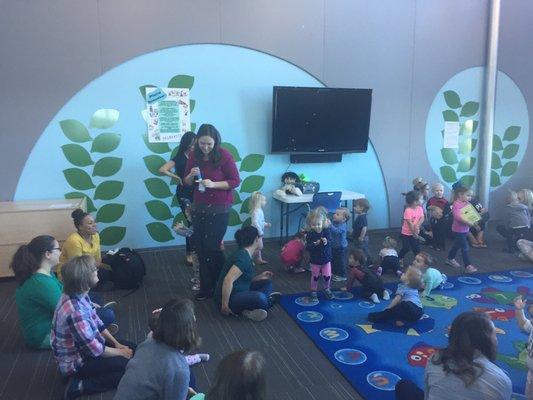 Bubbles at Baby Storytime