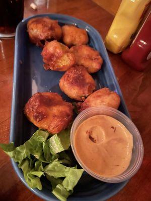 Beer battered fried pickles