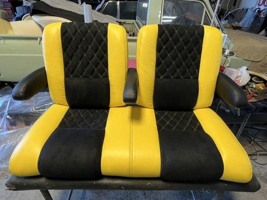 Custom Yamaha golf cart seats.