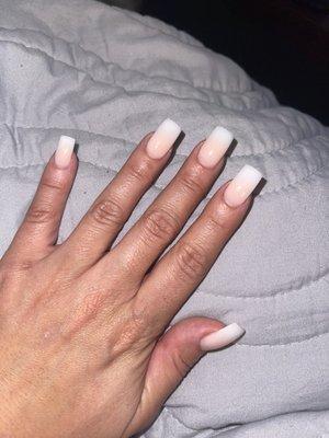 Square nails ombré