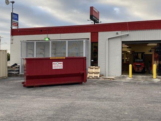 Dumpster for Commercial remodel job