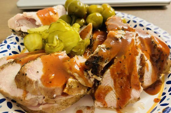 Smoked Turkey with Pickles and Cherry Peppers