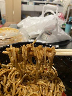 Broken noodles are like" left overs"