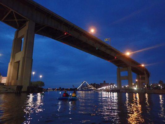 Lights under the skyway