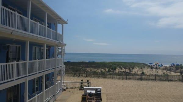 Grill with the sand and sun