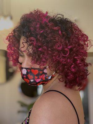 Custom Fantasy Color  & Curl Reshaping