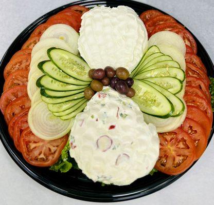 Cream cheese platter for catering