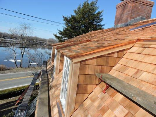 Cedar Roof, Siding and Corners.