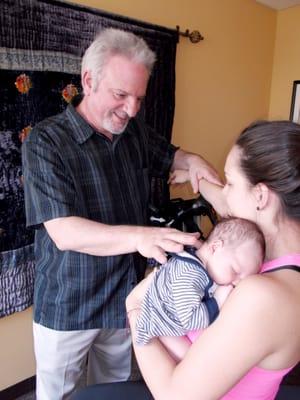 Dr. Starkman treats baby's as little as a week old. Chiropractic adjustments facilitate optimal nervous system function