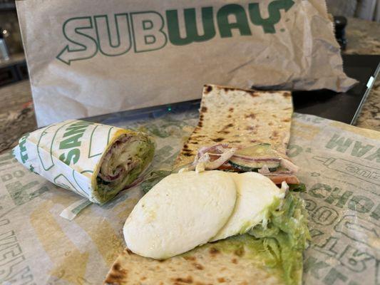 Look at those slices of fresh, soft BelGiosio Mozzarella Cheese and slathering of "smashed avocado!"