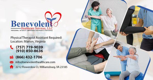 Physical Therapist Assistant Required:  Location: Marion, Virginia