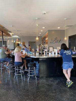 Bar area and inside dining room.