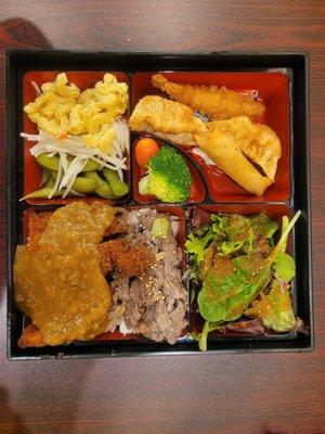 BENTO combo- beef and curry katsu